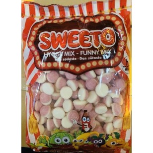 Sweeto Jelly Sweets Fizzy Strawberry Sugar Puff Halal 1kg Bag